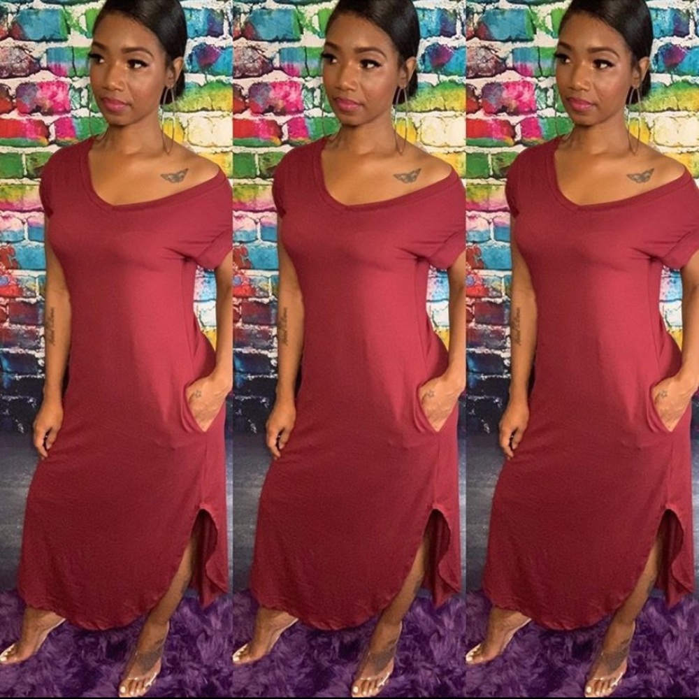 Casual Perfect Rolled Sleeve Maxi